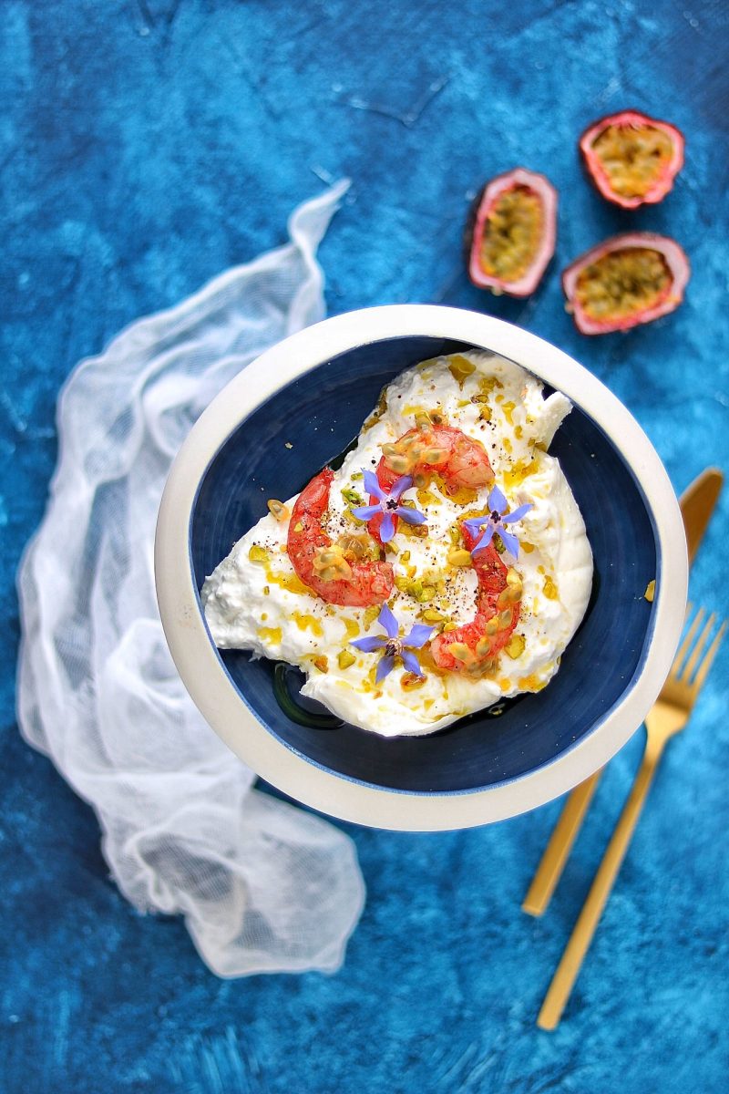 burrata e gamberi